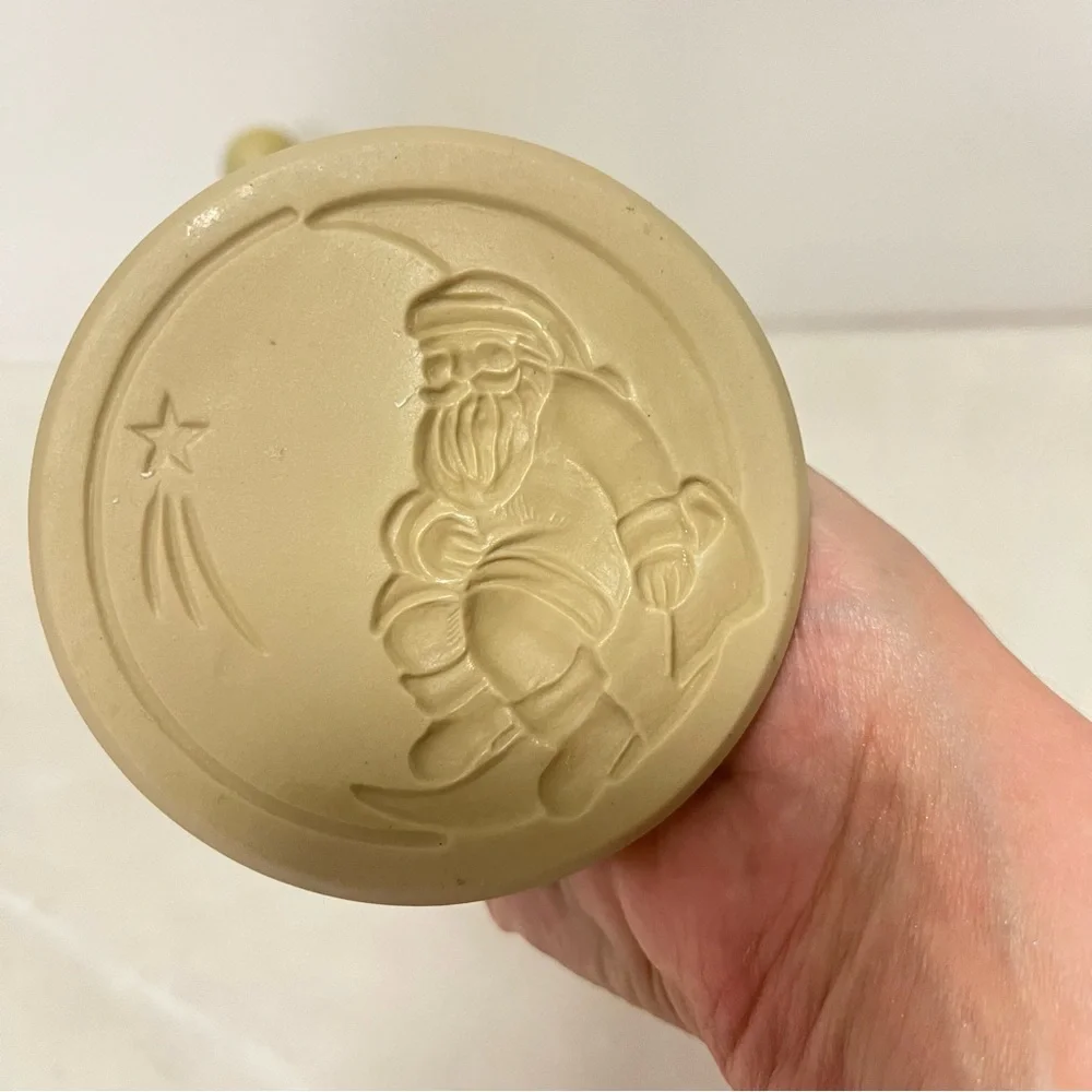 Santa Claus Cookie Stamps Brown Bag Cookie Art Cookie Press Stamp
